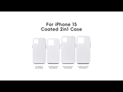 2 In 1 Tough Sublimation Phone Case Iphone 15 Blank Coated 3d Mobile Cover For Sublimation