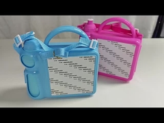 Sublimation Lunch Box Blank With Water Bottle Customized Printing Children Sublimation Plastic Kids