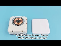 Custom Logo Blank Sublimation Power Bank 10000mAh Li Polymer Portable Wireless Magnetic Phone Charge