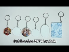 Custom Double Sided Blank Sublimation Plastic Keychain Diy Sublimation Key Chain
