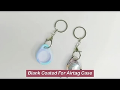 Custom Coated Sublimation Airtag Case Anti-Lost Tracker Blank With Keychain