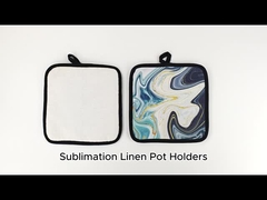Customized Sublimation Placemats Blanks Linen And Polyester Sublimation Pot Holder Blanks