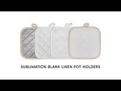 Customized Sublimation Placemats Blanks Linen And Polyester Sublimation Pot Holder Blanks