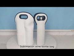 Custom Sublimation Wine Bag Portable Insulated Neoprene Bottle Sleeve Wine Bottle Tote