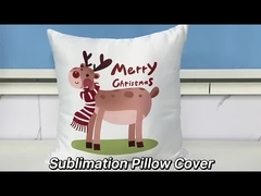 Custom Print Logo 40x40CM White Cushion Cover Sublimation Satin Pillowcase