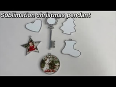 Blank Metal Sublimation Christmas Ornament Christmas Tree Hanging Decorations