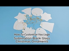 Blanks Clear Xmas Tree Hanging Ornament Decorations Glass Sublimation Christmas Ornaments
