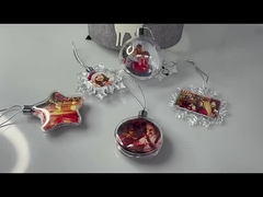 Sublimation Blank Christmas Ornament High Transparent Plastic Snowflake Ball