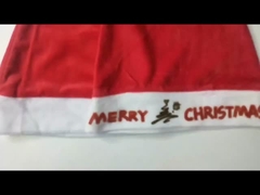 Sublimation Christmas Decorations Red Short Plush Sublimation Christmas Hats For Adults and Kids