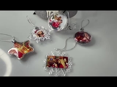Personalised Christmas Tree Decorations Plastic Sublimation Snowflake Blank Sublimation Christmas Or