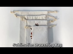 Christmas Ornaments Sublimation Santa Sacks Linen Drawstring Sublimation Christmas Gift Bag
