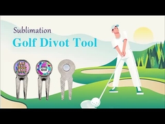 Metal Sublimation Golf Ball Marker Custom Golf Divot Tool