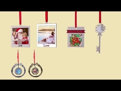 DIY Metal Christmas Decoration Ornaments Arts Crafts Sublimation Metal Christmas Ornament Love Joy