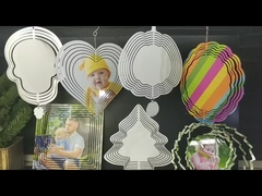 Aluminum Double Sided Printing 3 Inch Sublimation Wind Spinner Ornament Wind Chimes For Heat Press