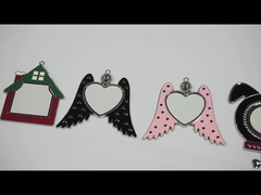 Sublimation Blank Metal Angel Wings Christmas Ornaments Custom Christmas Gifts