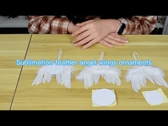 Angel Wing Xmas Hanging Ornaments Sublimation Blank Feather Wing Christmas Wedding Party Decoration