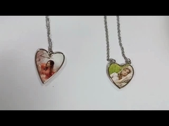 Sublimation Love Heart Necklace Valentines Necklace For Heat Transfer