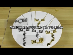 Mothers Day Gift Mom Necklace Sublimation Footprint Necklace Personalised Necklace For Mum And Baby