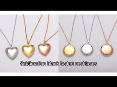 Stainless Steel Jewelry Memory Picture Love Heart Locket Pendant Sublimation Photo Locket Necklace