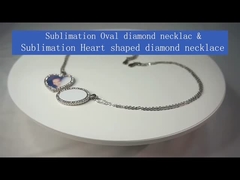 Jewelry Necklace Souvenir Gift Heart Locket Necklace Sublimation Heart Shaped Diamond Necklace