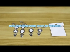 Customizable Personalized Angel Wings Metal Sublimation Brooch Wings Brooch