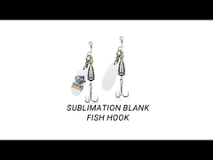 Custom Blank Metal Aluminum Plate Plumb Three Hook Fishing Hook For Outdoor Fishing