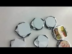 Custom Pocket Compact Makeup Sublimation Mirror Portable Double Sided Promotional Cosmetic Mirror