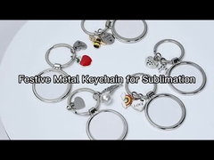 Promotional Birthday Gift Keychain Unique Sublimation Blank Photo Keychain