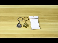 Custom Blank Metal Keychain Openable Sublimation Sunflower Locket Key Chain Valentine's Day Gift