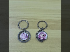 Personalized Rotary Photo Keychain Double Sided 360 Rotating Sublimation Blanks Metal Key Chain