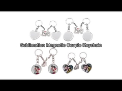 Custom Couple Keychains I LOVE YOU Heart Sublimation Magnetic Keychain Romantic Valentine'S Day Gift