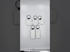 Custom Printing PU Leather Sublimation Keychain Blanks Heat Transfer Key Rings