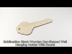 DIY Creative Sublimation Wooden Key Shaped Key Holder For Wall Custom Key Hanger