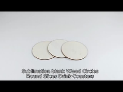 Round Graffiti Wooden Craft Custom Sublimation Wooden Coaster