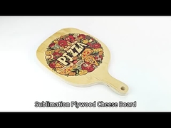 Wood Sublimation Pizza Board Custom Logo Irregular Oval Plywood Cheese Board For Kitchen