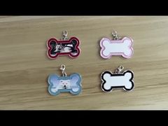 Sublimation Daog tag Blanks Custom Printing Color Edge Bone Shape Pet Id Tag