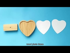 Modern Bamboo Wood Sublimation Photo Frame Tabletop Display DIY Memorial Photo Frame