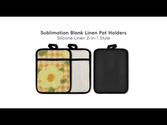 Diy Silicone Heat Resistant Pot Holder With Pocket Linen Sublimation Pot Holder Blanks