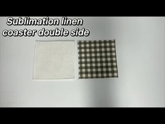 Linen Sublimation Coaster Blanks Double Sided Square Round Cup Mug Mat Sublimation Blank Coasters