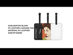 Custom Print Leather Sublimation Luggage Tag Blanks With Card Insert Sublimation Bag Tag Blanks