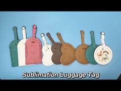 Custom Blank Sublimation Luggage Travel Name Tag Double Sided Leather Sublimation Luggage Tags