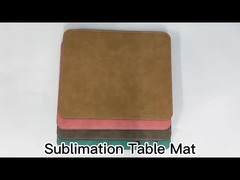 Colorful Leather Blank Sublimation Place Mats Custom Heat Resistant Table Mat Sublimation Placemat 