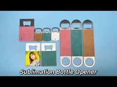 Sublimation Leather Bottle Opener Blank Double Sided Print Logo PU Leather Sublimation Bottle Opener