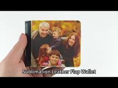 Sublimation Leather Flap Wallet Custom Bifold Wallet For Men