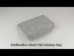 Custom Blank Sublimation Portable Felt Makeup Bag Coin Purse Cosmetic Canvas Bag With Zipper