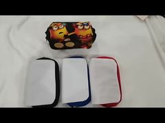 Double Layer Sublimation Pencil Case Blank DIY Custom Polyester Sublimation Makeup Bag For Women