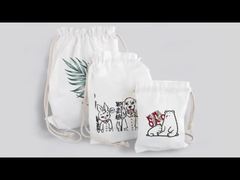Logo Printing Sublimation Canvas Bags Storage Sublimation Drawstring Bag Dustproof