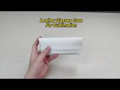 Leather Sublimation Glasses Case Custom Logo Soft Portable Folding Eyewear Pouch