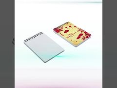 Double-Sided PET Plastic Vertical Blank Sublimation Coil Notebook A6 Personalized Spiral Notebook