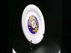 Coated White Sublimation Ceramic Plates With Gold Trim Blanks